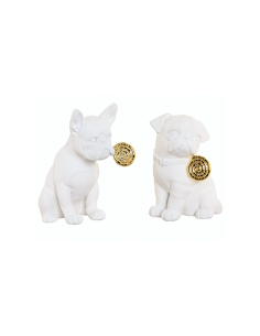 FIGURA CANE FD220413 RESINA 17X17X25CM ASSORTITO