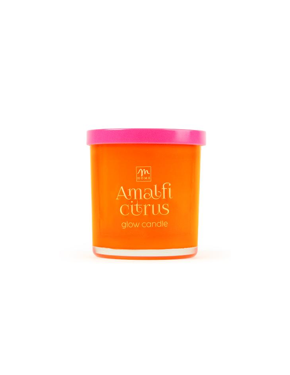 CANDELA FLUO 21850 ARANCIONE 170GR VETRO CON COPERCHIO
