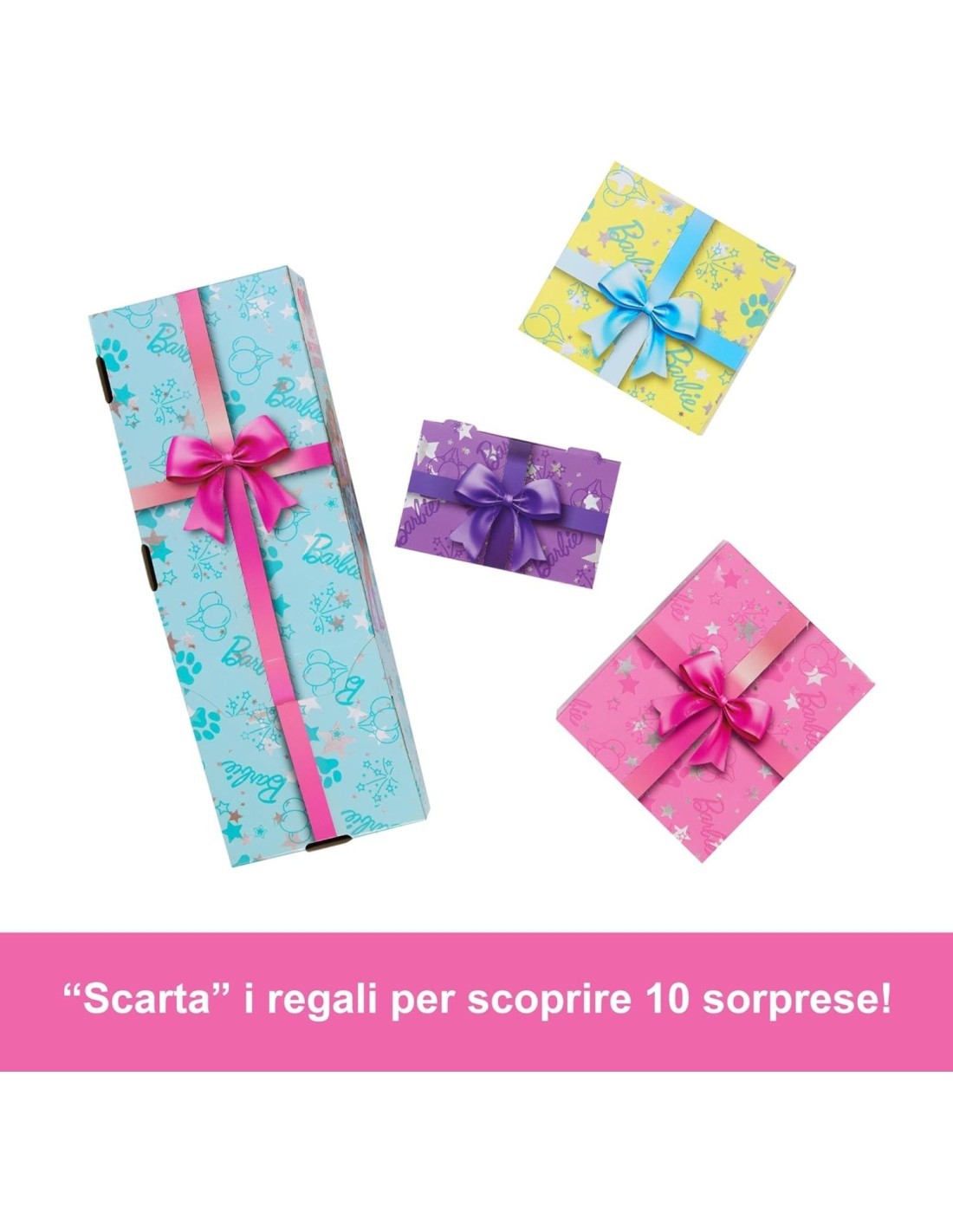 BARBIE, PARTY SURPRISE, PARTY STARS, BAMBOLA, 3+ ANNI