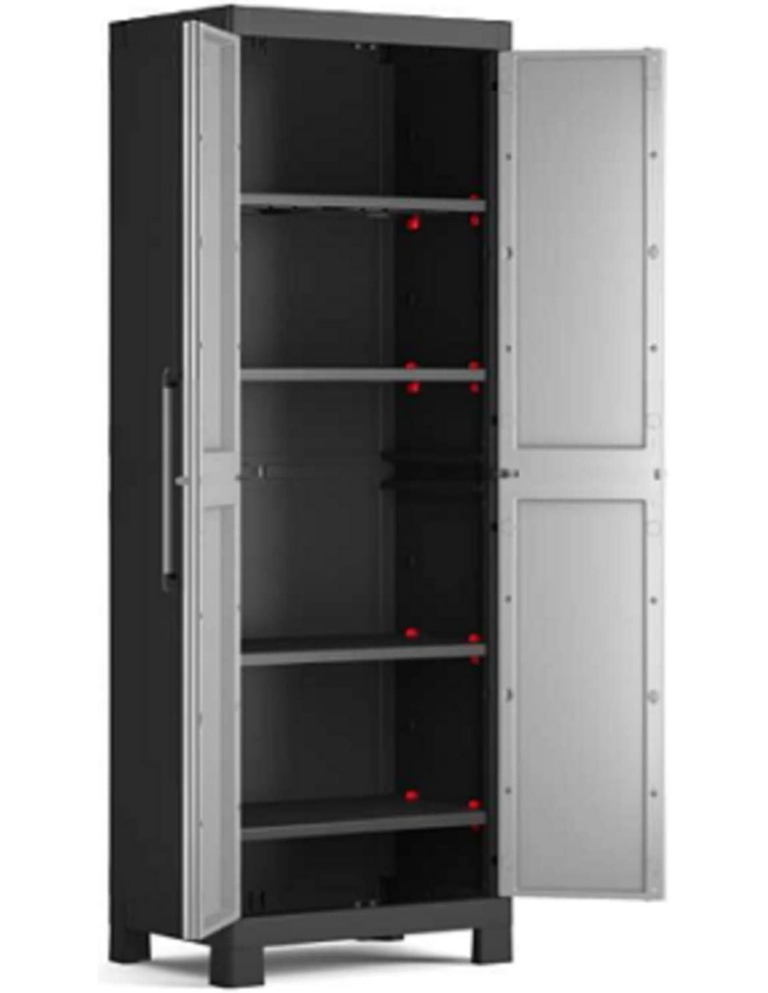 ARMADIO DETROIT ALTO GRIGIO/NERO 65X45X182CM