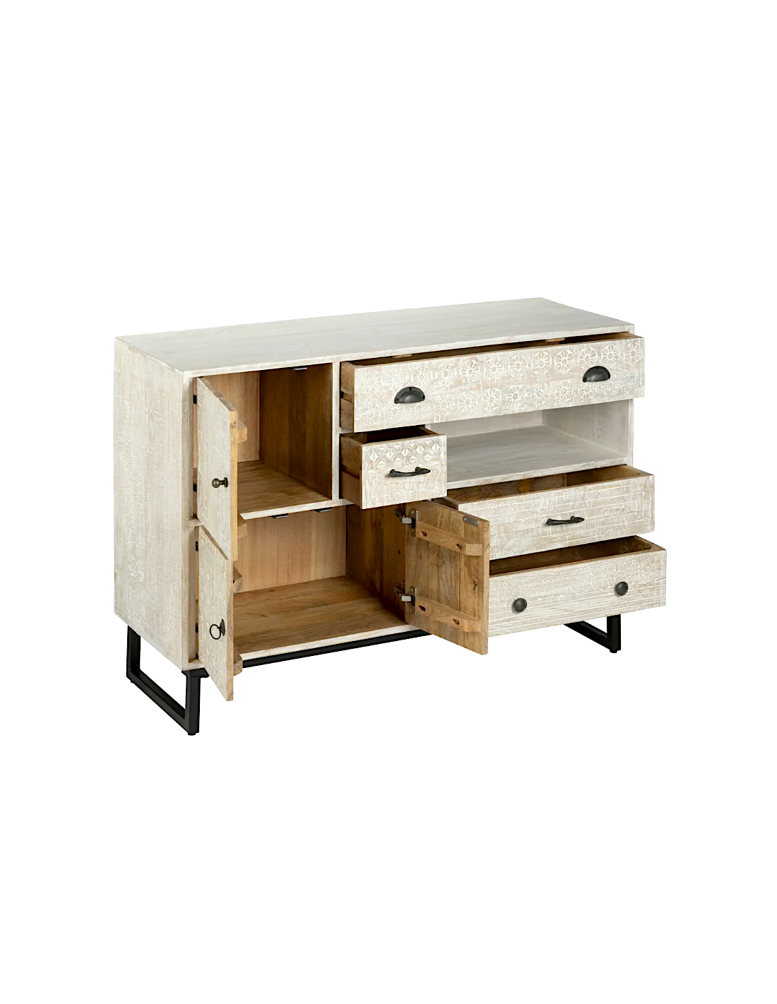 Atmosphera – Credenza a 3 ante Ajay in mango 115x80 cm