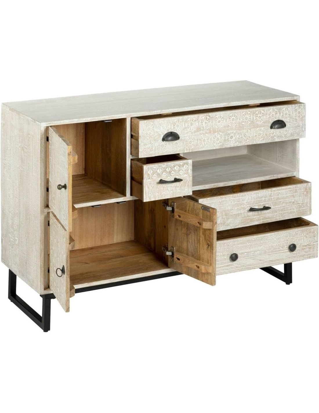 Atmosphera – Credenza a 3 ante Ajay in mango 115x80 cm