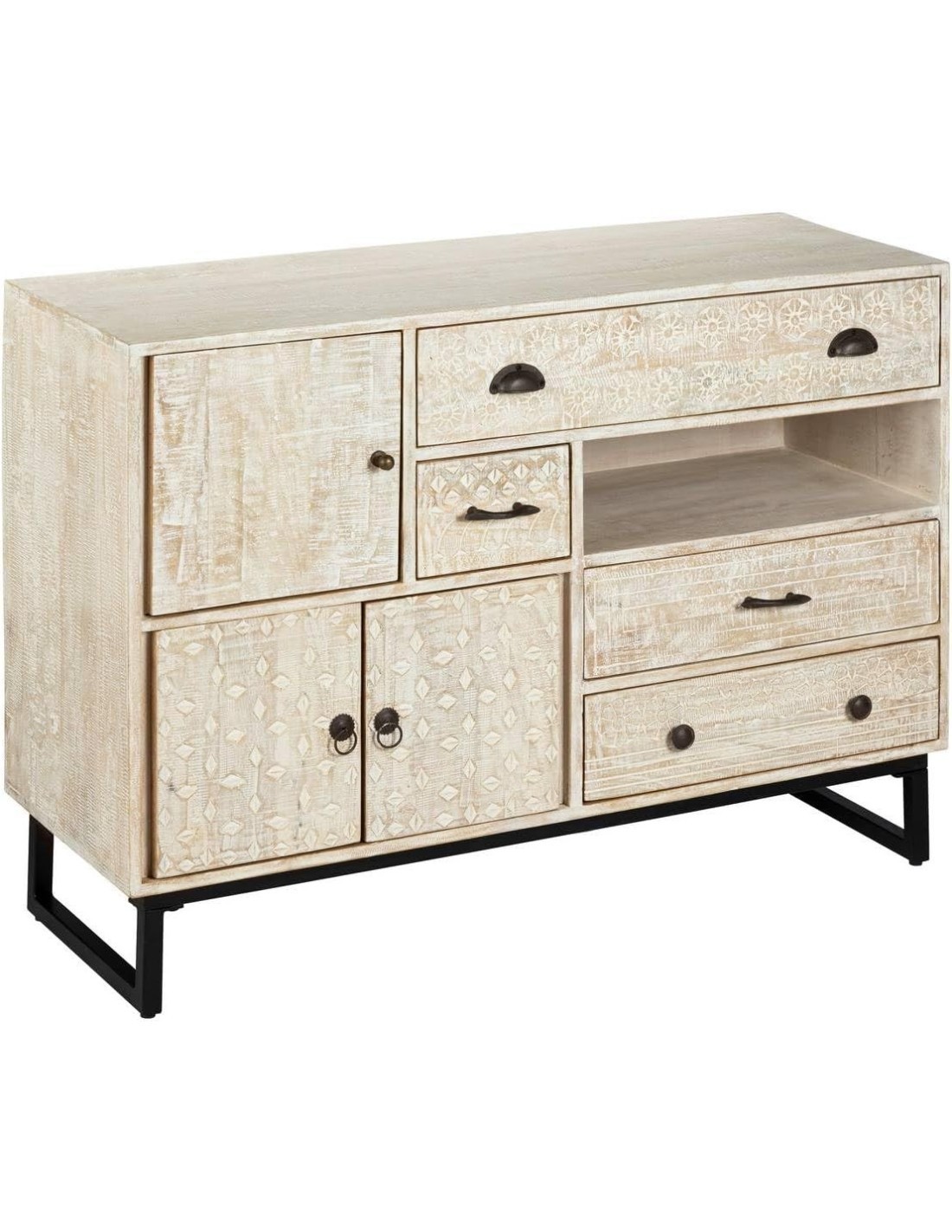 Atmosphera – Credenza a 3 ante Ajay in mango 115x80 cm