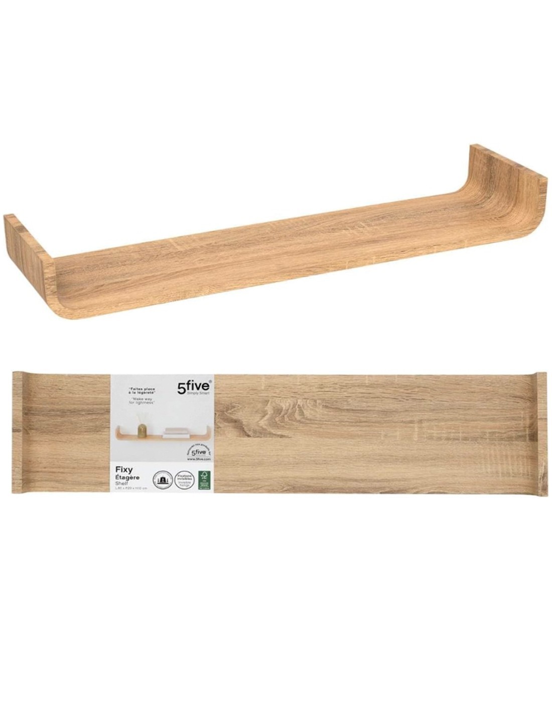 MENSOLA PARETE 193636 FIXY 80CM NATURALE