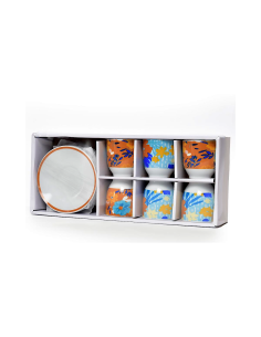 SET 6 TAZZE CAFFE 23660 CON PIATTINO PORCELLANA
