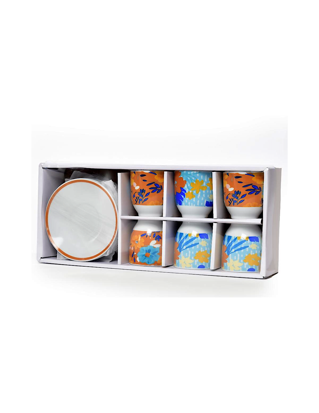 SET 6 TAZZE CAFFE 23660 CON PIATTINO PORCELLANA