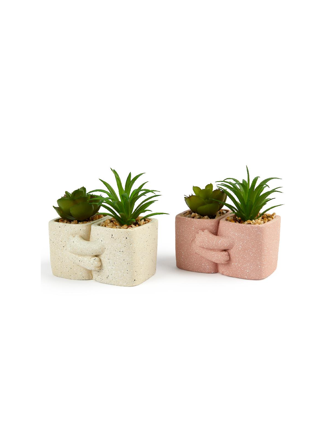 COPPIA PIANTINE 26098 VASO CEMENTO 10X9X9CM ASSORTITO