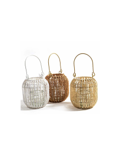 LANTERNA 31668 METALLO/CARTA 15X15CM ASSORTITO