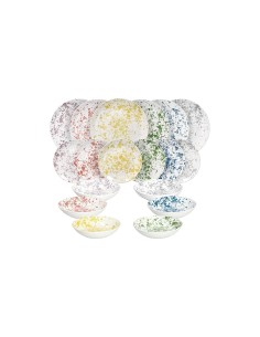 Tognana Apulia Servizio Piatti 18 Pezzi in Porcellana Multicolor per 6 Persone