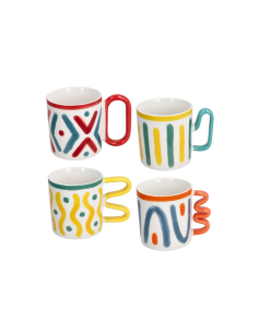Tognana Iris Vietri, Tazza Mug, Porcellana Bianca, 300 cc, Assortita, Elegante