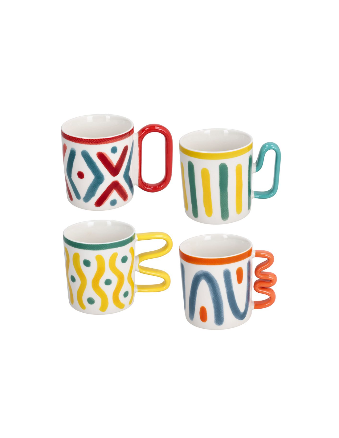 Tognana Iris Vietri, Tazza Mug, Porcellana Bianca, 300 cc, Assortita, Elegante
