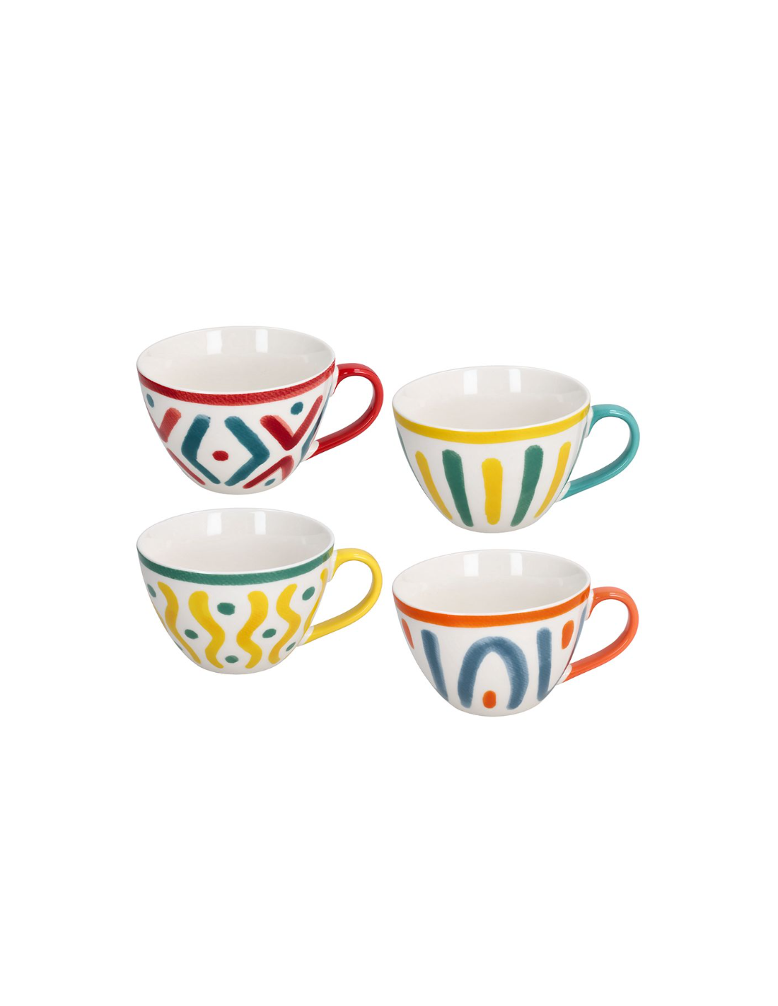 Tognana Vietri Set 4 Tazze Jumbo Colazione 560 cc