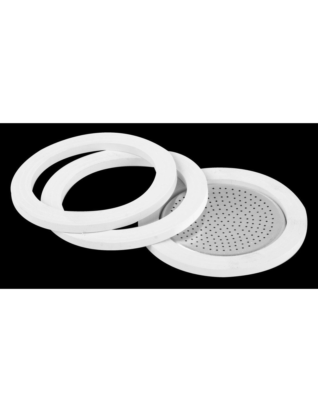 Aeternum Ricambi Caffettiera 1 Tazza – 2 Guarnizioni + 1 Piastrina