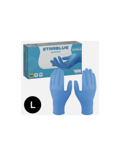 CONF 100 GUANTI NITRILE MIS.L BLU