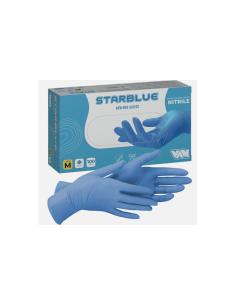 CONF 100 GUANTI NITRILE MIS.M BLU