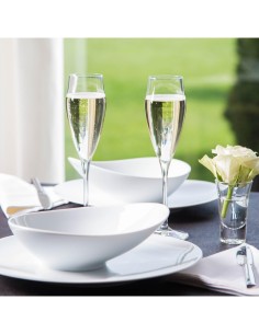Set 6 Flute Champagne RCR Ego in Cristallo Luxion – 18 cl, Eleganza Made in Italy