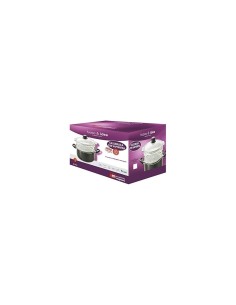 Casseruola Fuoco & Idee 24 cm con Vaporiera in Vetro Borosilicato