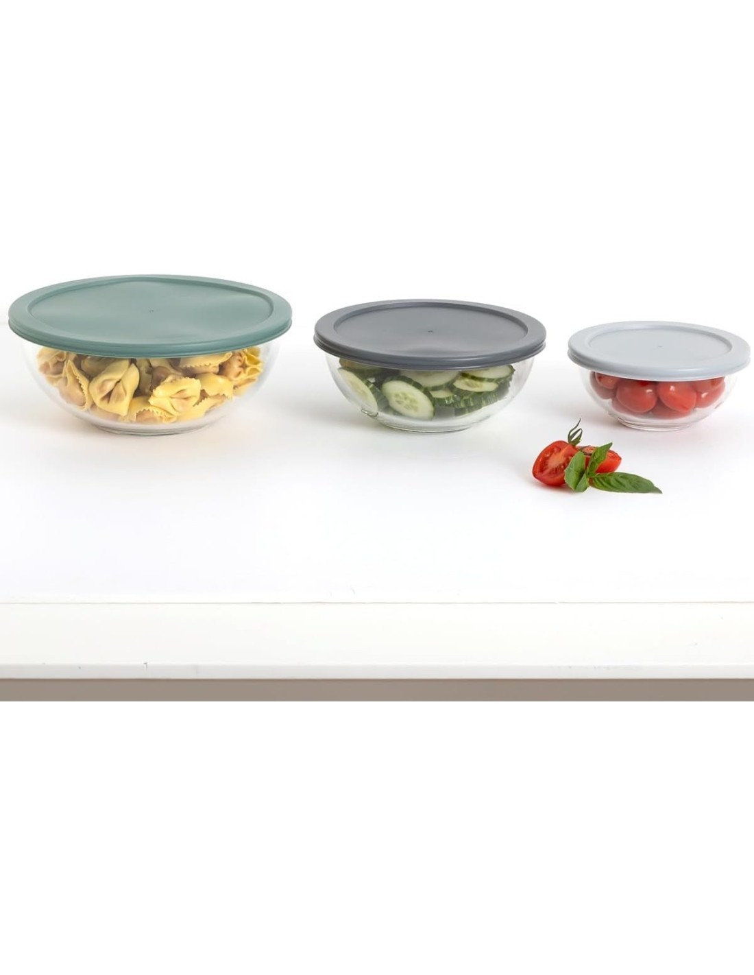 5five - Set di 3 contenitori in vetro borosilicato