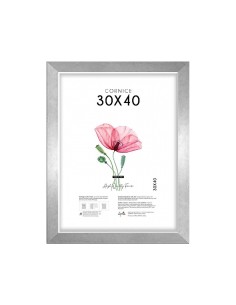 CORNICE QUADRA 30X40 ARGENTO