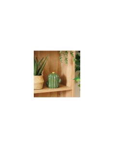 Scatola Decorativa Yucatan in Ceramica Dolomite Verde, 15,5 x 11 x 16 cm