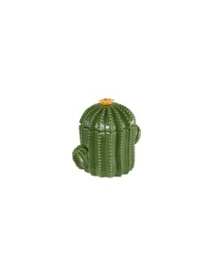 Scatola Decorativa Yucatan in Ceramica Dolomite Verde, 15,5 x 11 x 16 cm