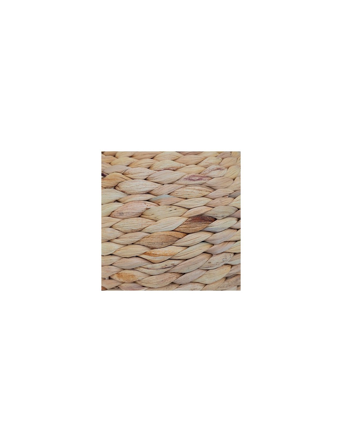 Lampada a sfera da tavolo, Sand, 37 cm altezza, giacinto beige, design naturale, base in acciaio