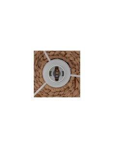 Lampada a sfera da tavolo, Sand, 37 cm altezza, giacinto beige, design naturale, base in acciaio