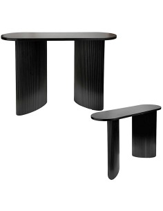 Console Olova, L. 120 cm, P. 40 cm, A. 80 cm, MDF nero