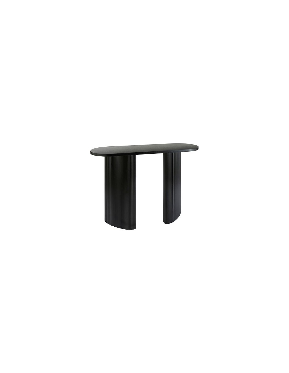 Console Olova, L. 120 cm, P. 40 cm, A. 80 cm, MDF nero
