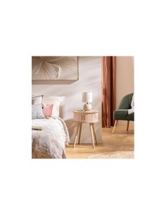 Comodino, 2 ante, crema, 54x40x40 cm, ATMOSPHERA CREATEUR D'INTERIEUR