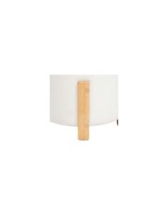Sgabello, Bansa, Diametro 37,5 cm, Gambe Bambù, Bianco, MDF E1