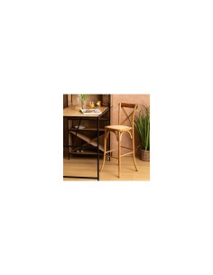 Sedia da bar alta Isak, rovere naturale, beige, L. 47 x P. 52 x H. 110 cm, 5 Kg, legno massiccio