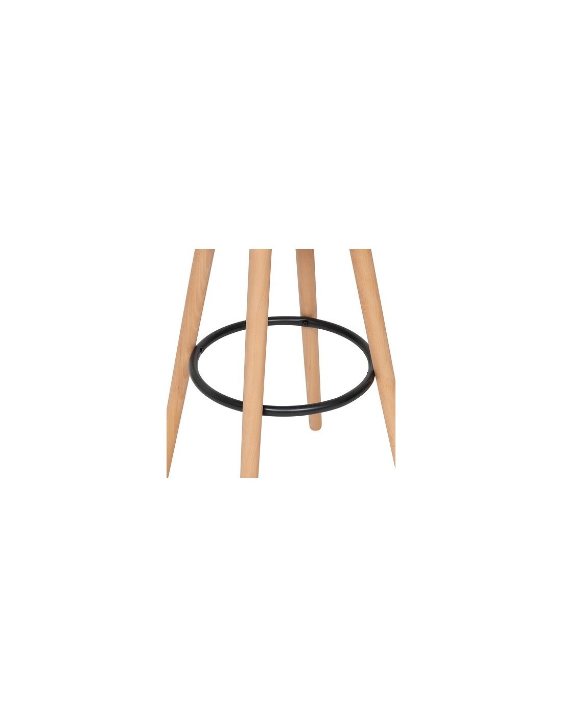 Sedia da bar alta Maxon, beige, gambe in legno di faggio, PP, L. 40 x P. 43 x H. 92,5 cm, 4.5 Kg