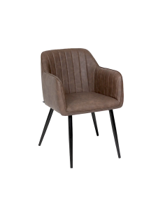 Poltrona da pranzo, Visoca, marrone, acciaio, 61,5x57x83 cm, stile moderno