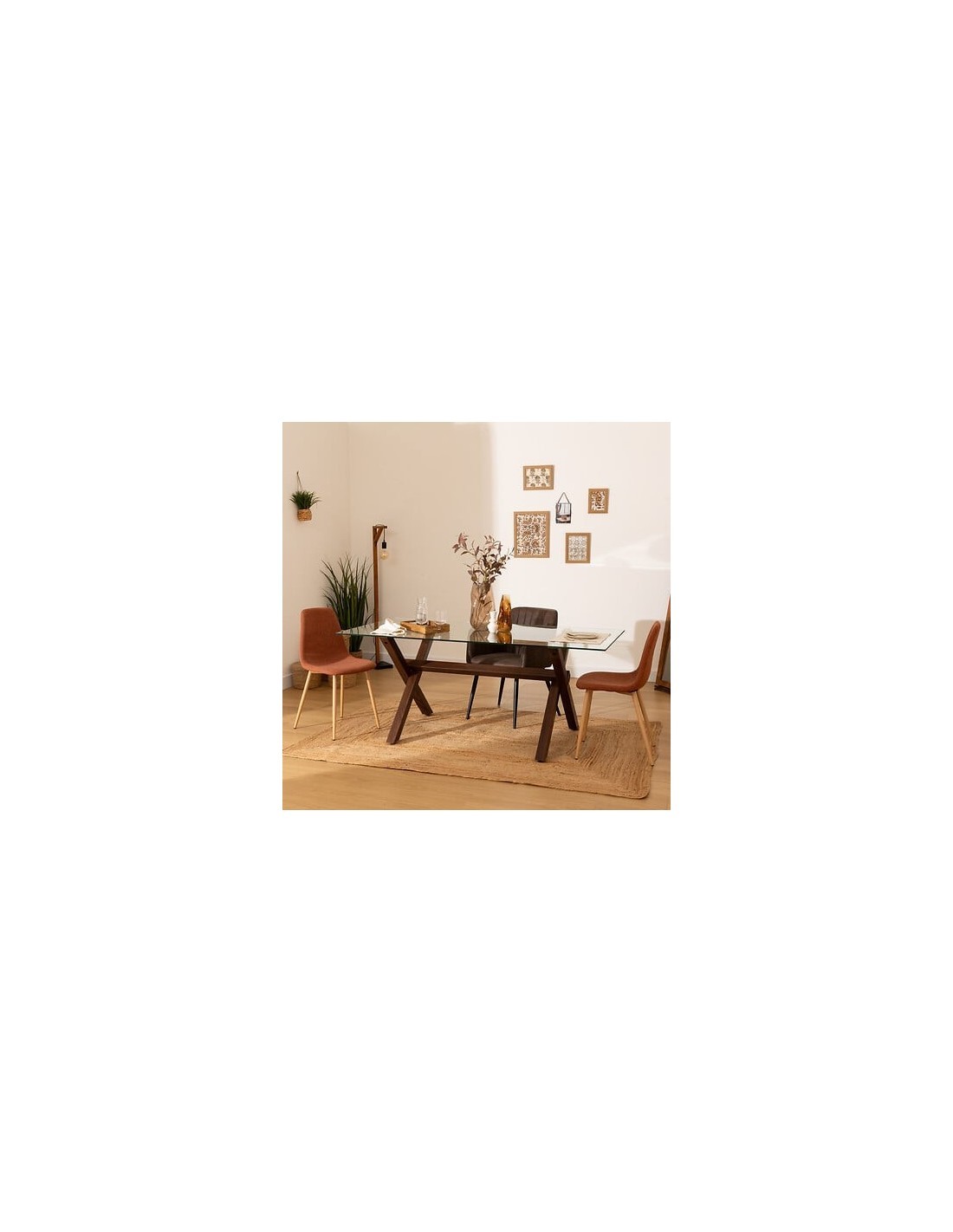Poltrona da pranzo, Visoca, marrone, acciaio, 61,5x57x83 cm, stile moderno