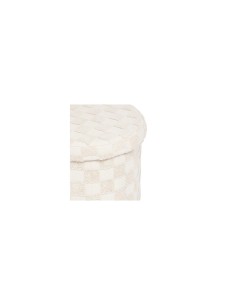 Pouf Pieghevole, Pasti, Rotondo, Diametro 38 cm, Tufté, Bianco, MDF E1, Poliestere