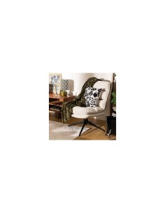 Poltrona girevole Harper, piede metallo bianco, gris perle, 360°, 64x74,5x87 cm