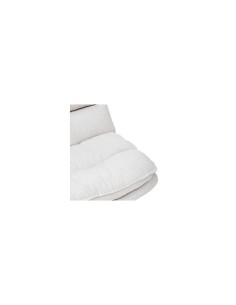 Poltrona girevole Harper, piede metallo bianco, gris perle, 360°, 64x74,5x87 cm