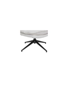 Poltrona girevole Harper, piede metallo bianco, gris perle, 360°, 64x74,5x87 cm