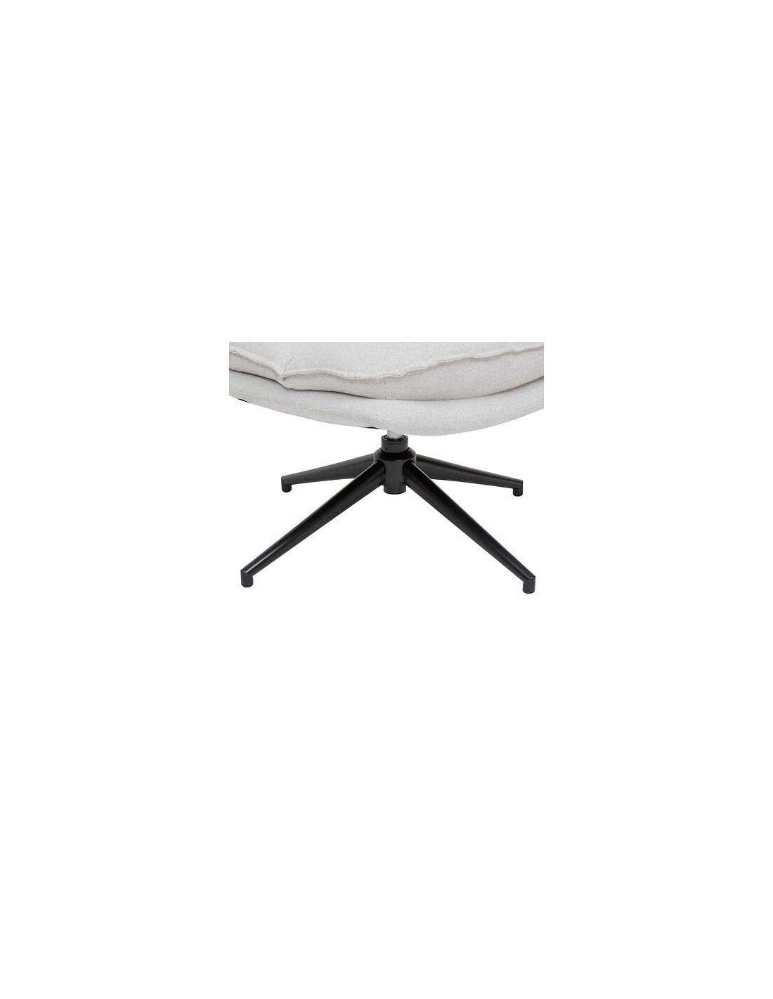 Poltrona girevole Harper, piede metallo bianco, gris perle, 360°, 64x74,5x87 cm