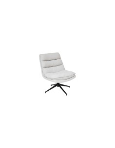 Poltrona girevole Harper, piede metallo bianco, gris perle, 360°, 64x74,5x87 cm