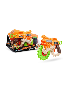 X-SHOT 36730 INSANITY HORRORFIRE, BLASTER A PROIETTILI IN SCHIUMA, ALTA POTENZA