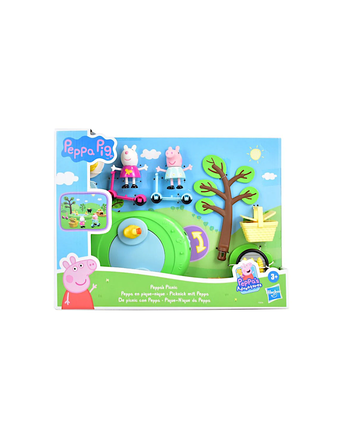 PEPPA PIG F2516, PLAYSET PICNIC CON PERSONAGGIO, ACCESSORI MERENDA, GIOCO BAMBINI +3 ANNI