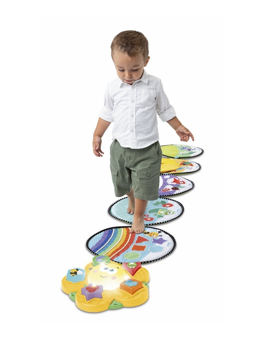 CHICCO 11315 IL SENTIERO DELLE STAGIONI, GIOCO EDUCATIVO SENSORIALE, TAPPETO 2 IN 1