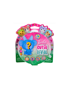 BARBIE CUTIE REVEAL PETS, 5 SORPRESE, ANIMALI DOMESTICI, GIOCATTOLO PER BAMBINI 3+, COSTUMI RIMOVIBILI ASSORTITO HRK32