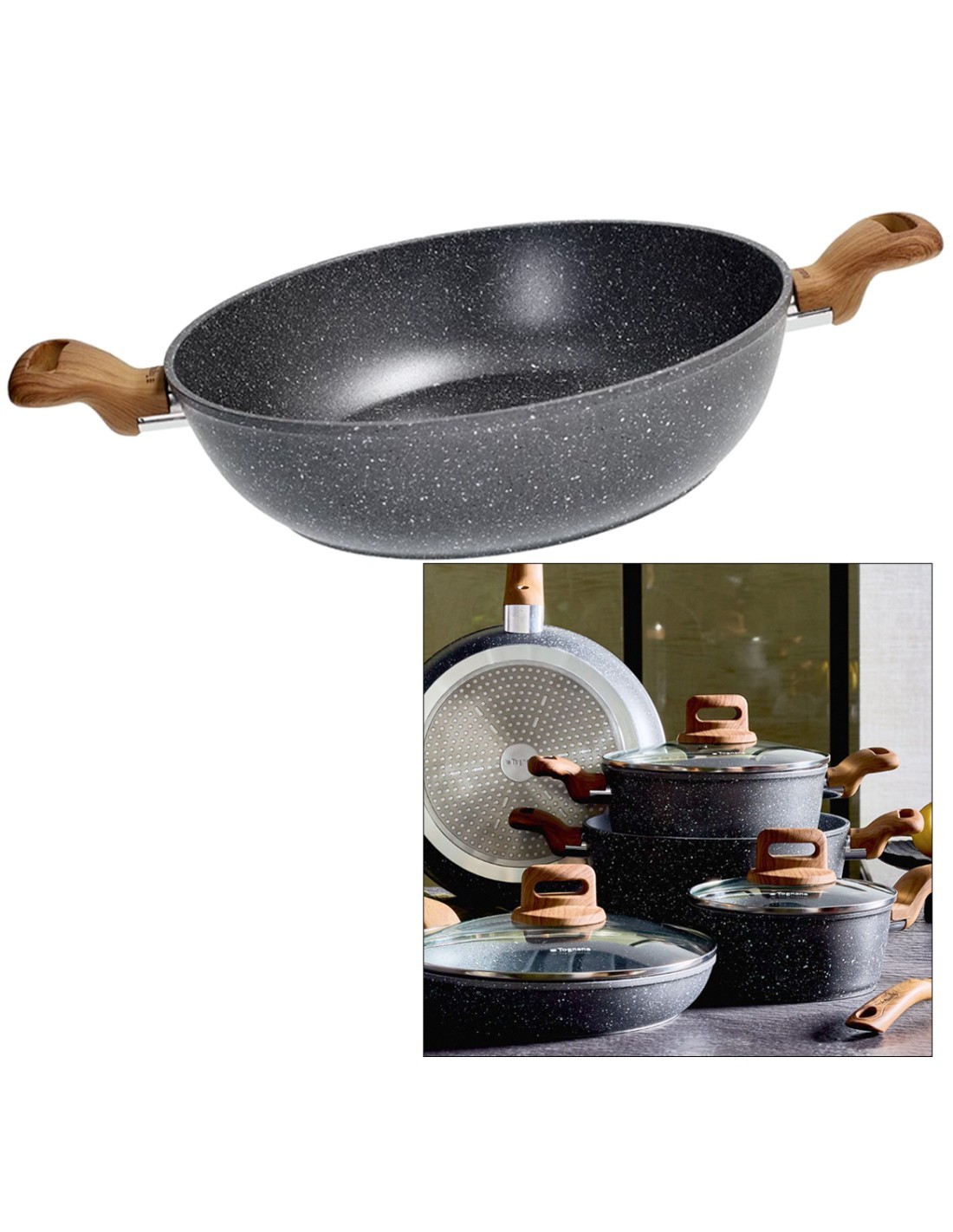 Tegame 2 manici 28 cm Forged Wild Stone Tognana