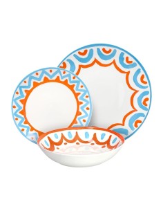 Tognana Vietri Servizio Piatti 18 Pezzi in Porcellana Multicolor per 6 Persone