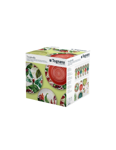 Tognana Tropicalia Servizio Piatti 18 Pezzi in Porcellana Multicolor per 6 Persone