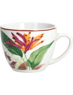 Tognana Tropicalia Set 6 Tazze Caffè con Piatto Multicolor