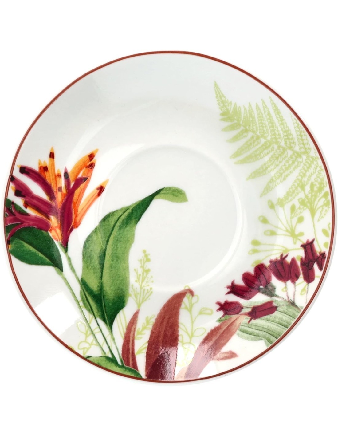 Tognana Tropicalia Set 6 Tazze Caffè con Piatto Multicolor